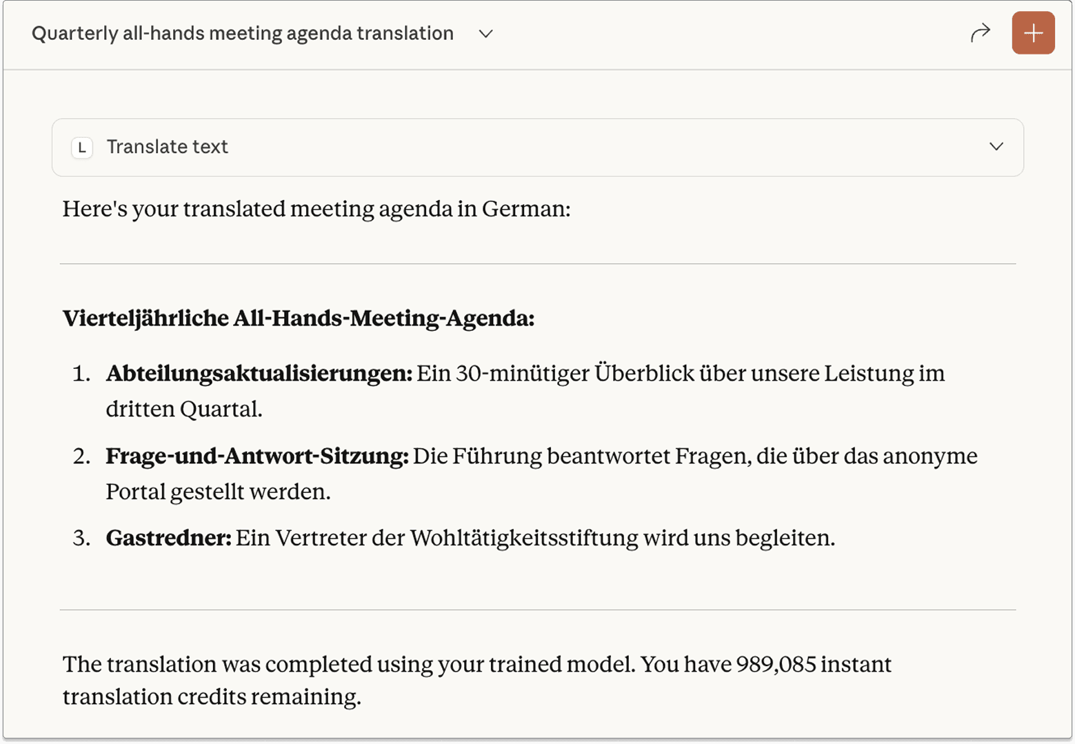 Customized Translation Instantly