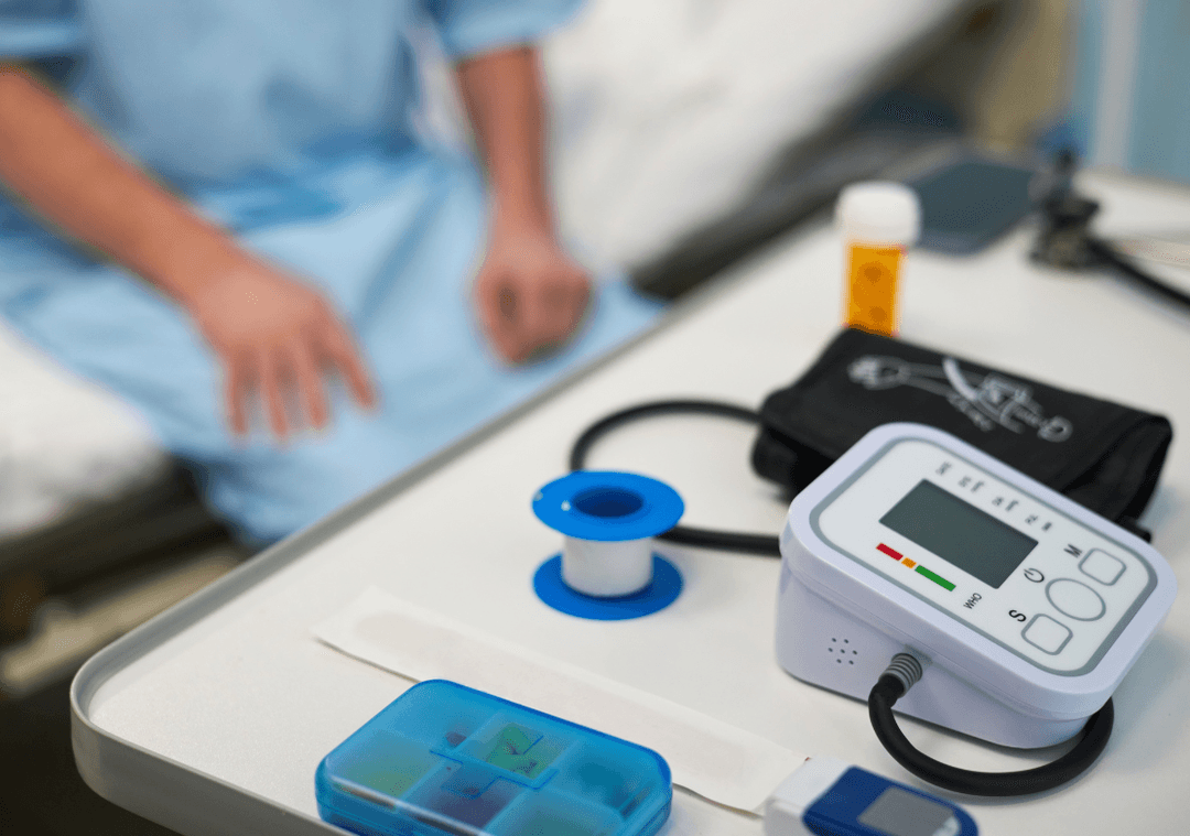 Hospital operating room with medical imaging equipment