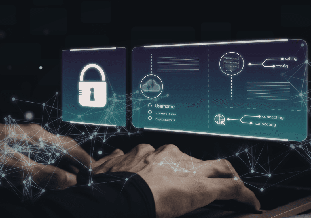 Okta identity and secure access hero illustration